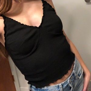 brandy melville nicolette ruffle tank